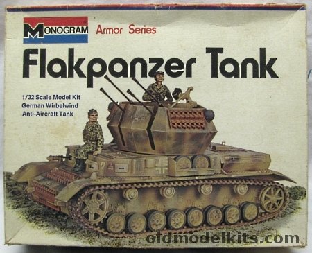 Monogram 1/32 Ostwind Flakpanzer IV With Diorama Instructions, 8219-0300 plastic model kit